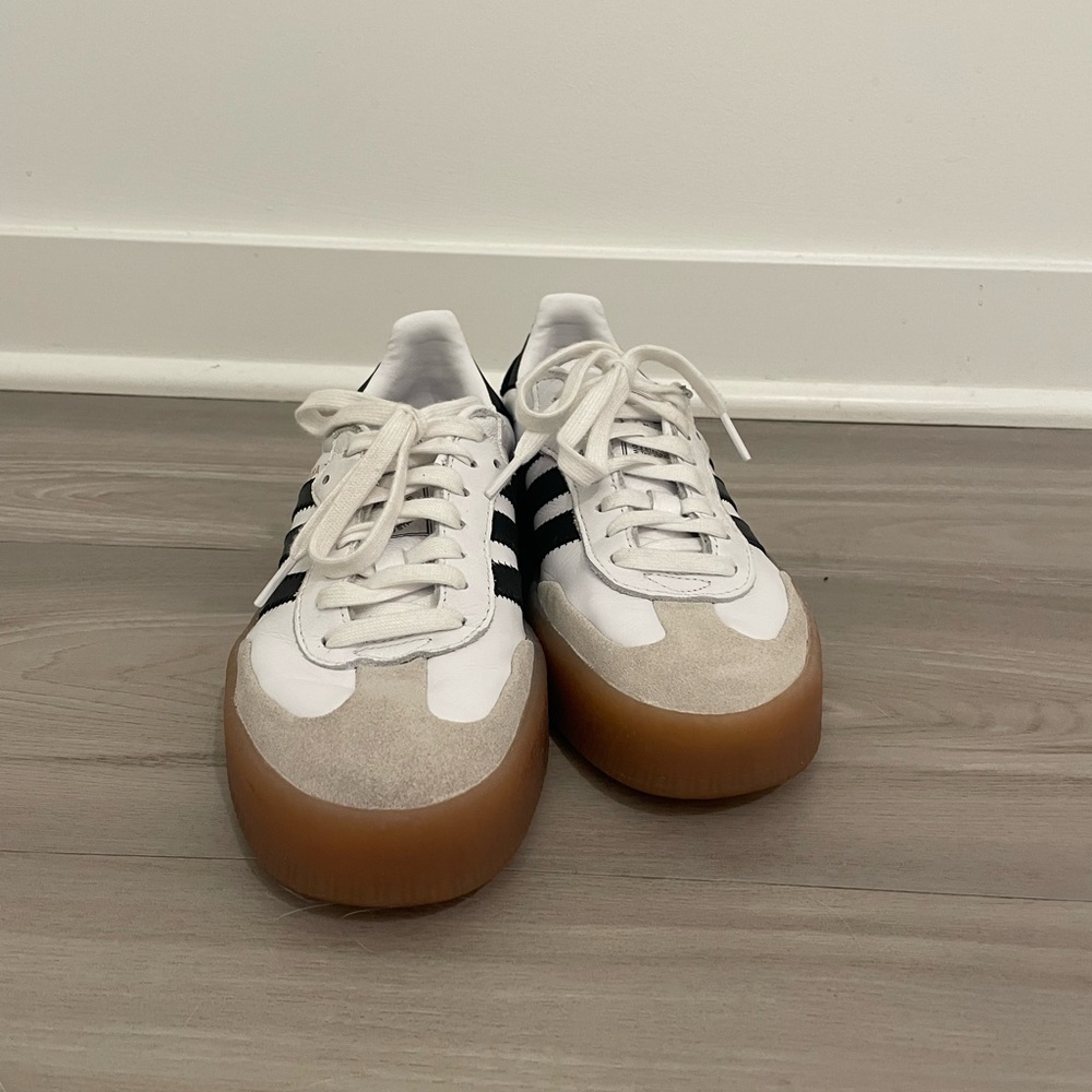 Adidas Women’s White and Black Sneakers